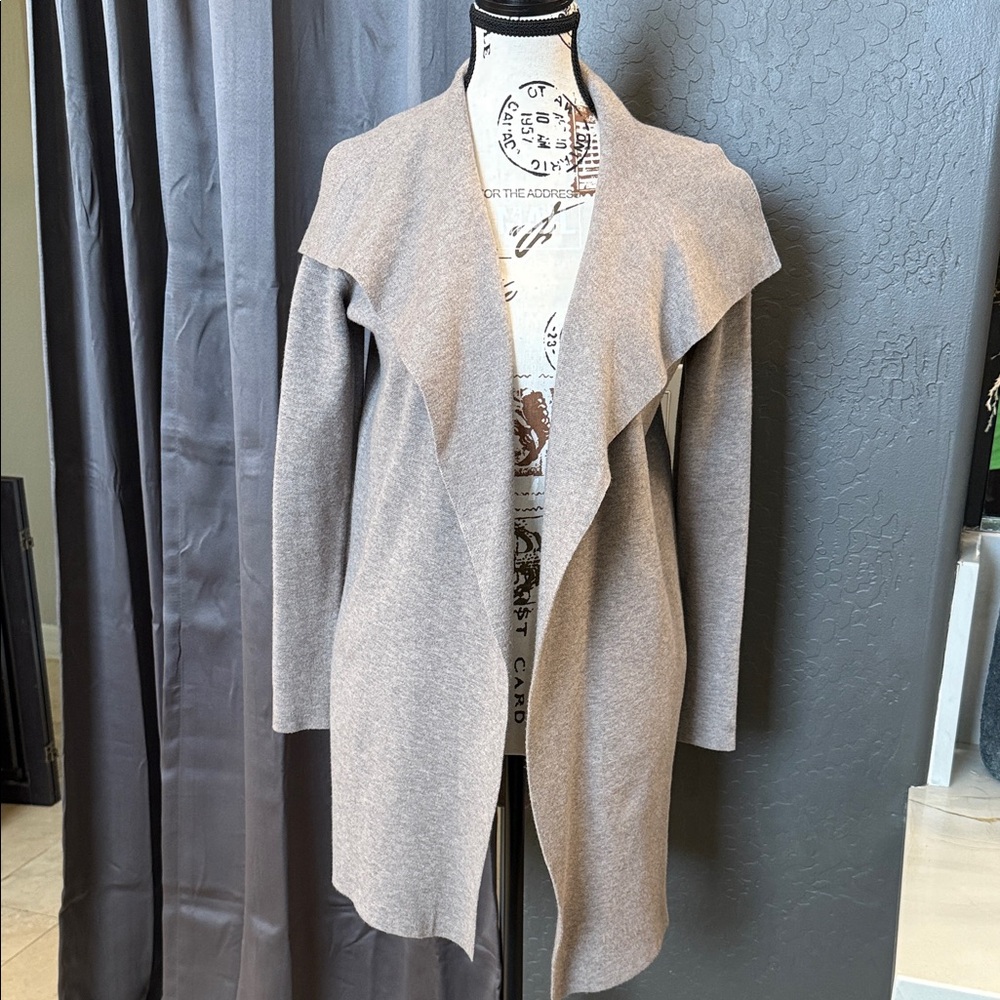 RACHEL ZOE Gray Open Front Women's Sweater